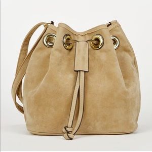 JustFab Faux Suede Bucket Bag